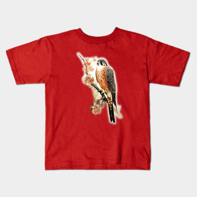 Peregrine Falcon - Raptor Kids T-Shirt by ZombieTeesEtc